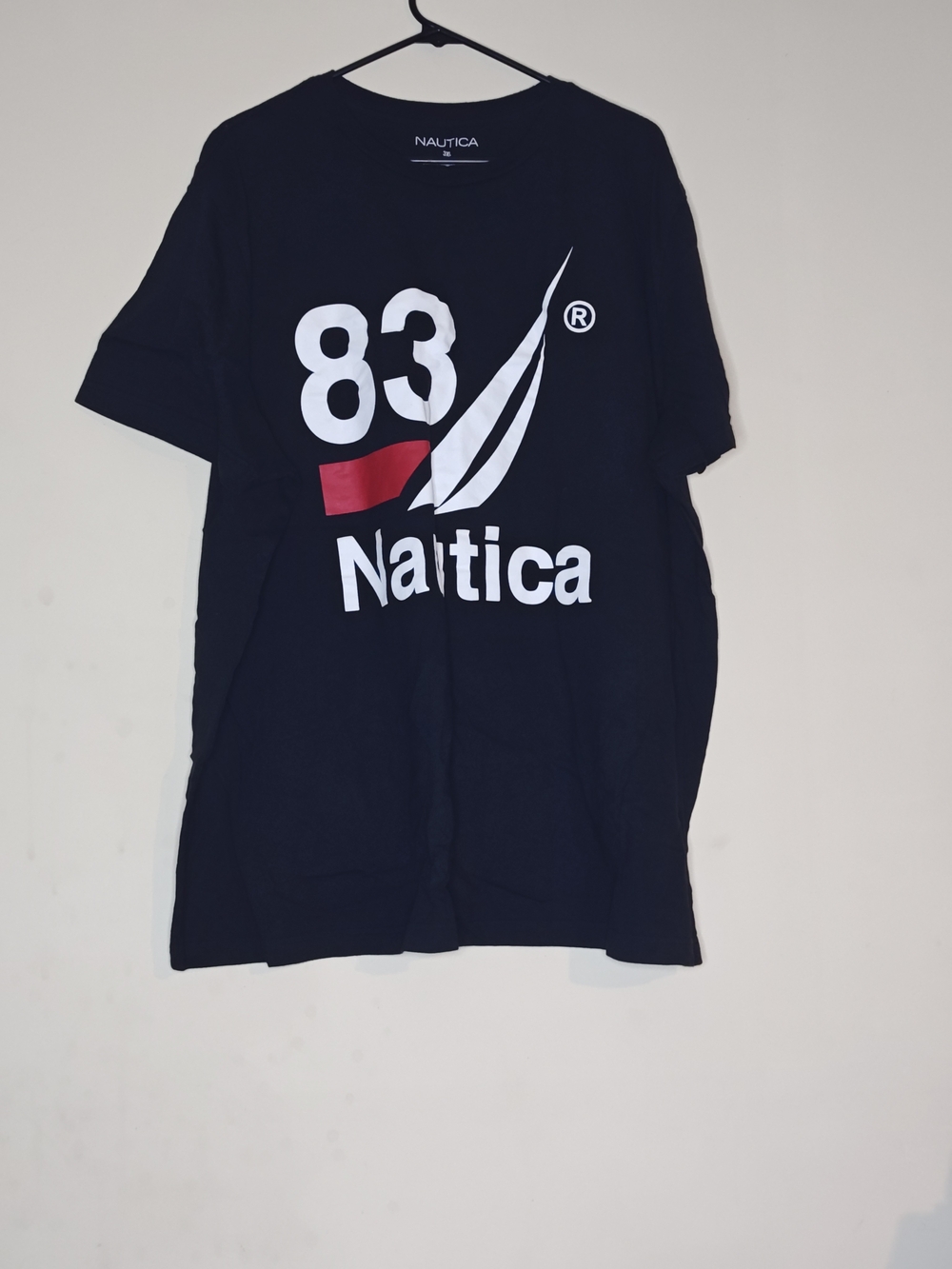 Nautica Men's Tee with White & Red Logo '83 3XL